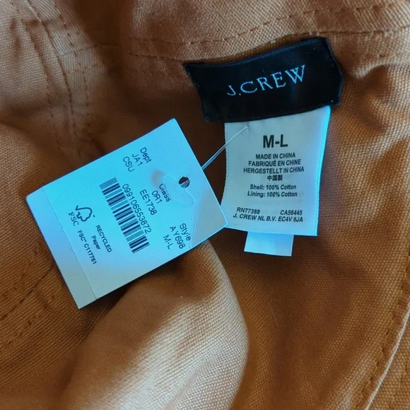 J. Crew Reversible Bucket Hat in Caramel Sunburst - Picture 3 of 4